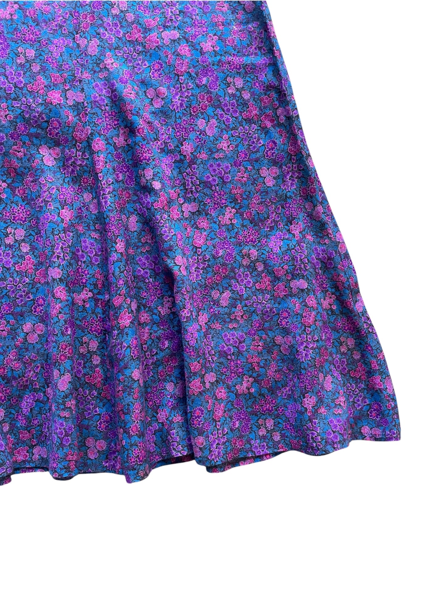 Purple Floral Vintage Maxi Skirt