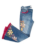 Upcycled Hand Embroidered Patchwork Jeans