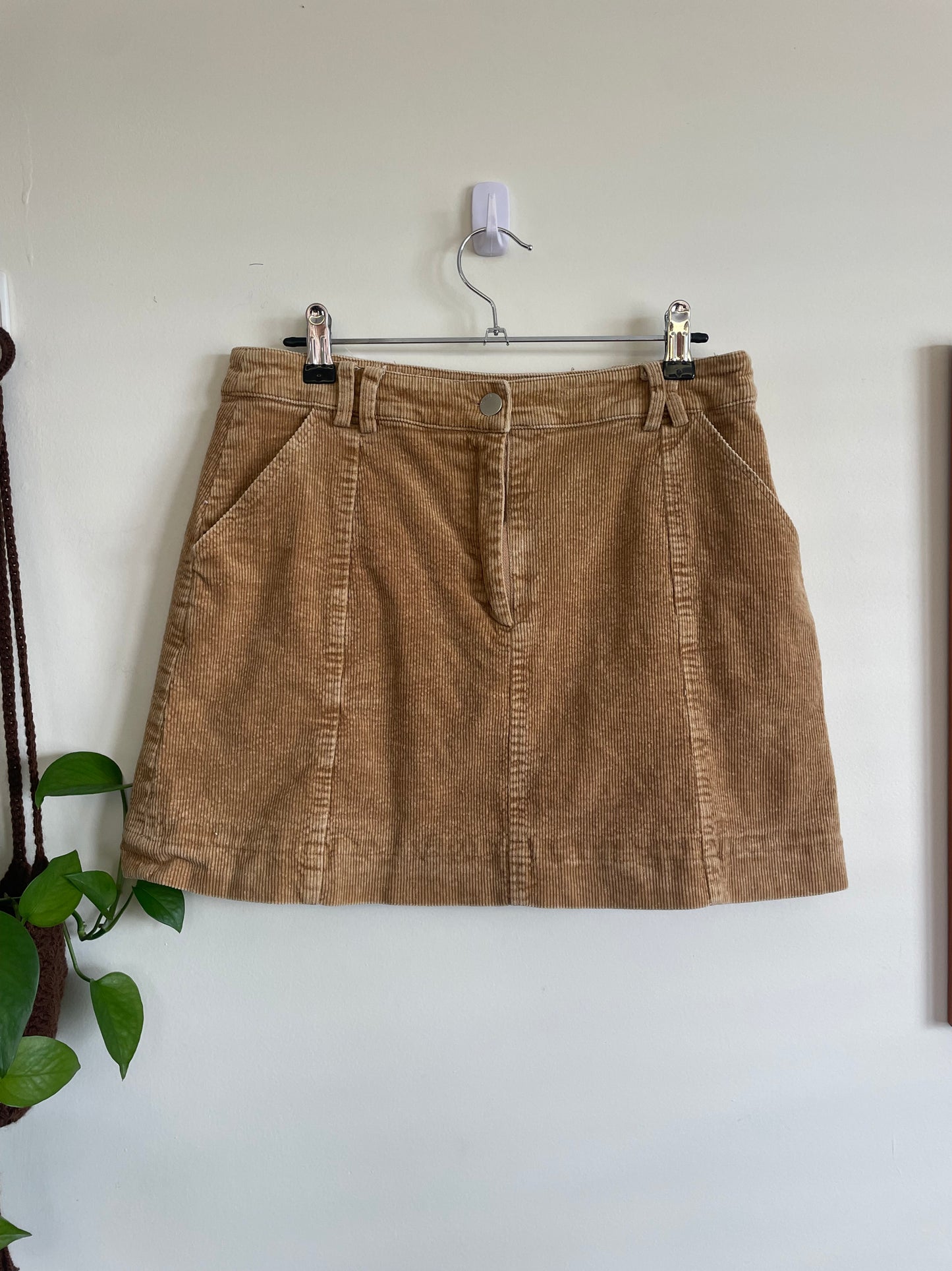 Tan Corduroy Mini Skirt - Sz 12