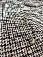 Houndstooth Pattern Button front Stretch Mini Skirt