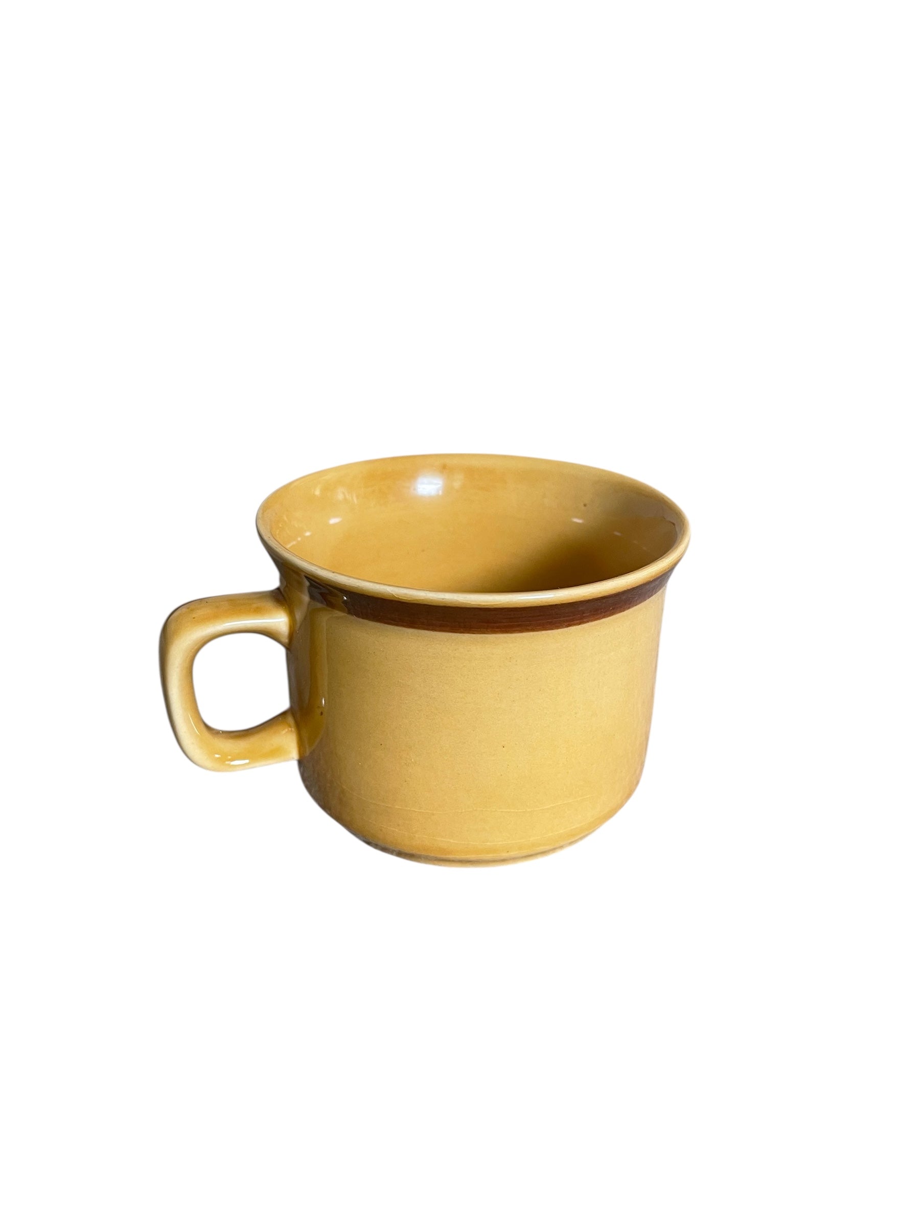 Set of 2 Vintage Ginger Stoneware Coffee Cups