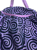 Short Strap Velvet Swirl Shell Hobo Bag