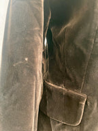 Vintage 90s N&B Classic Brown Velvet Blazer (Made in Spain) - Size AU 12