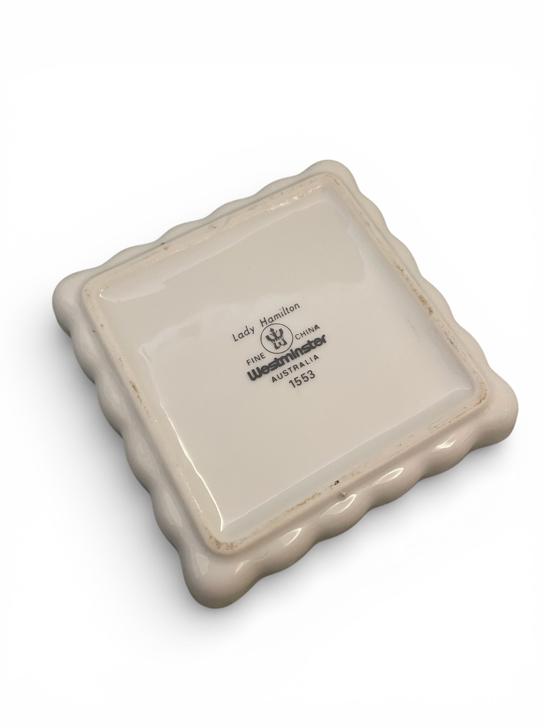 Vintage Square Lady Hamilton Trinket Dish