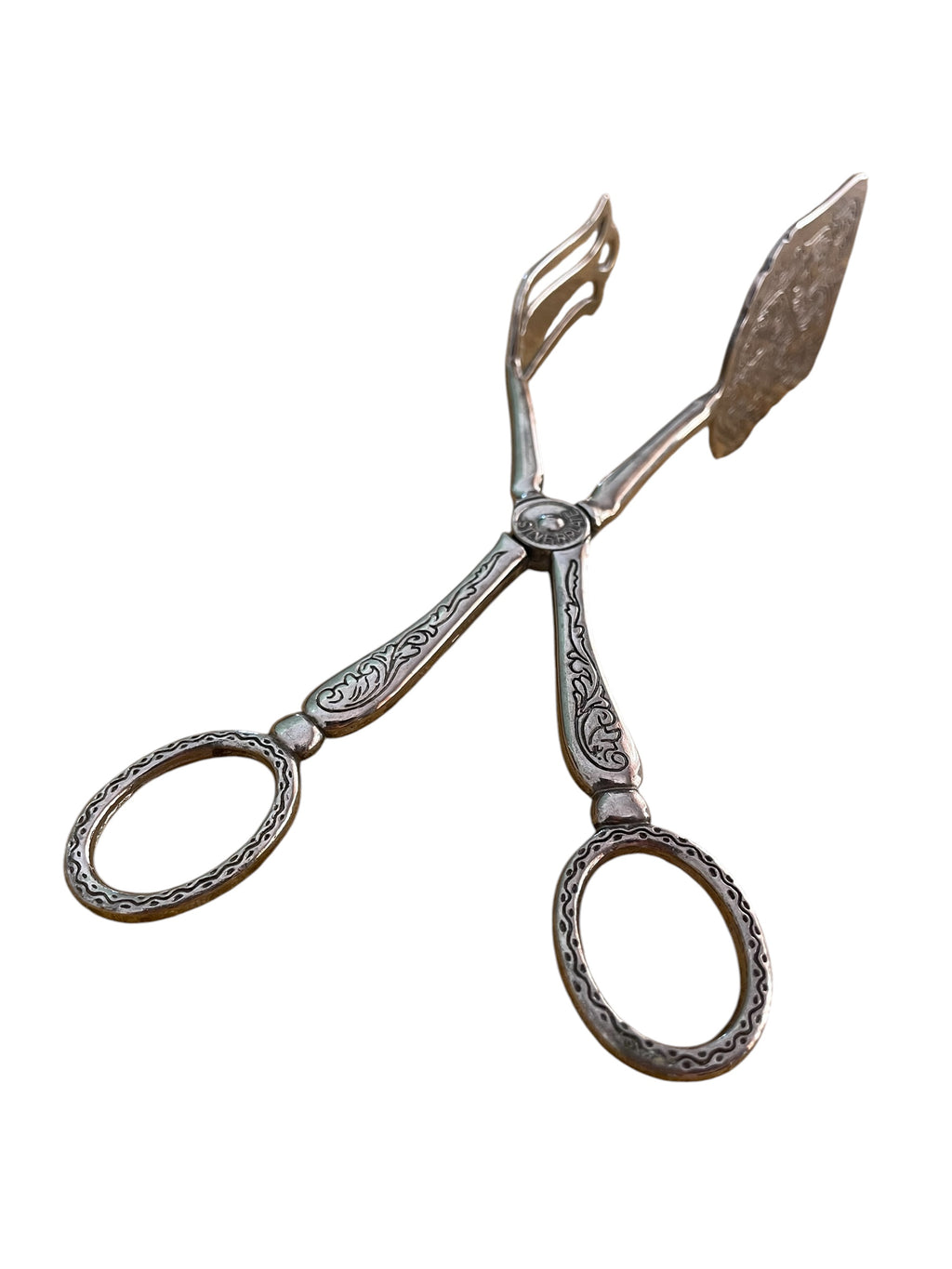 Silver Plated Ornate Pastry Tongs