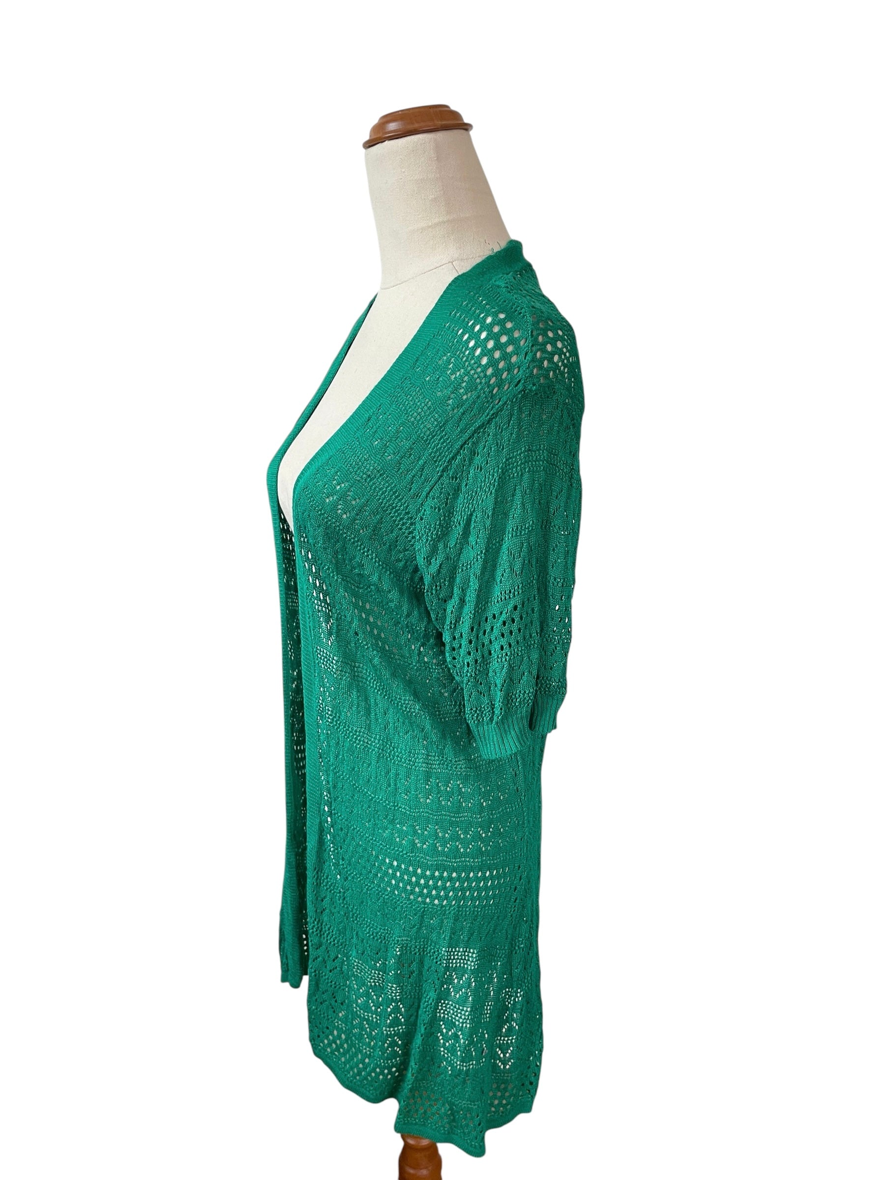 Green shirt sleeve cardigan - Millers