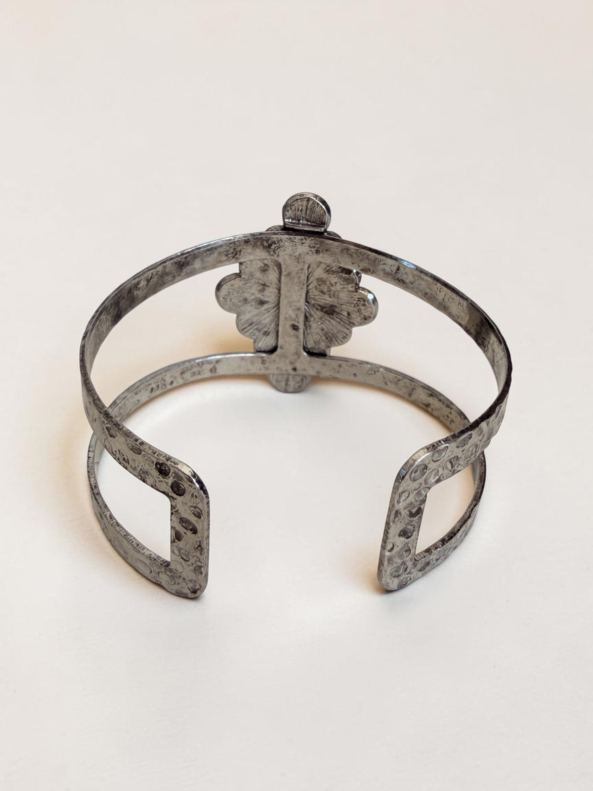 Boho Silver Statement Cuff Bracelet - Tribal Western Arm Bangle