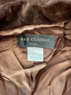 Vintage 90s N&B Classic Brown Velvet Blazer (Made in Spain) - Size AU 12