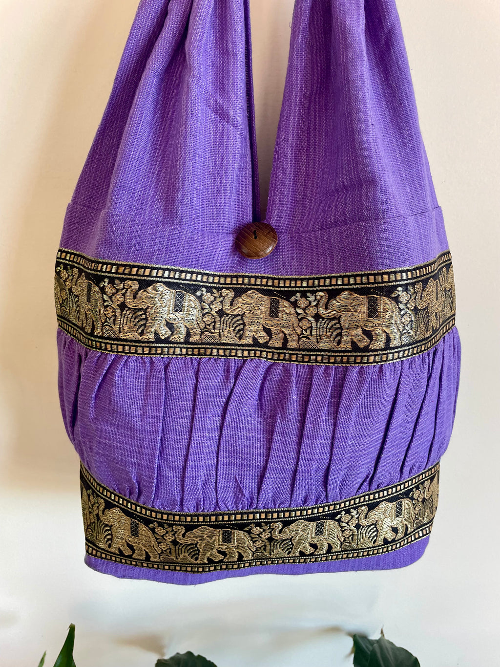 Hobo Style Elephant Cotton Bag