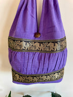Hobo Style Elephant Cotton Bag