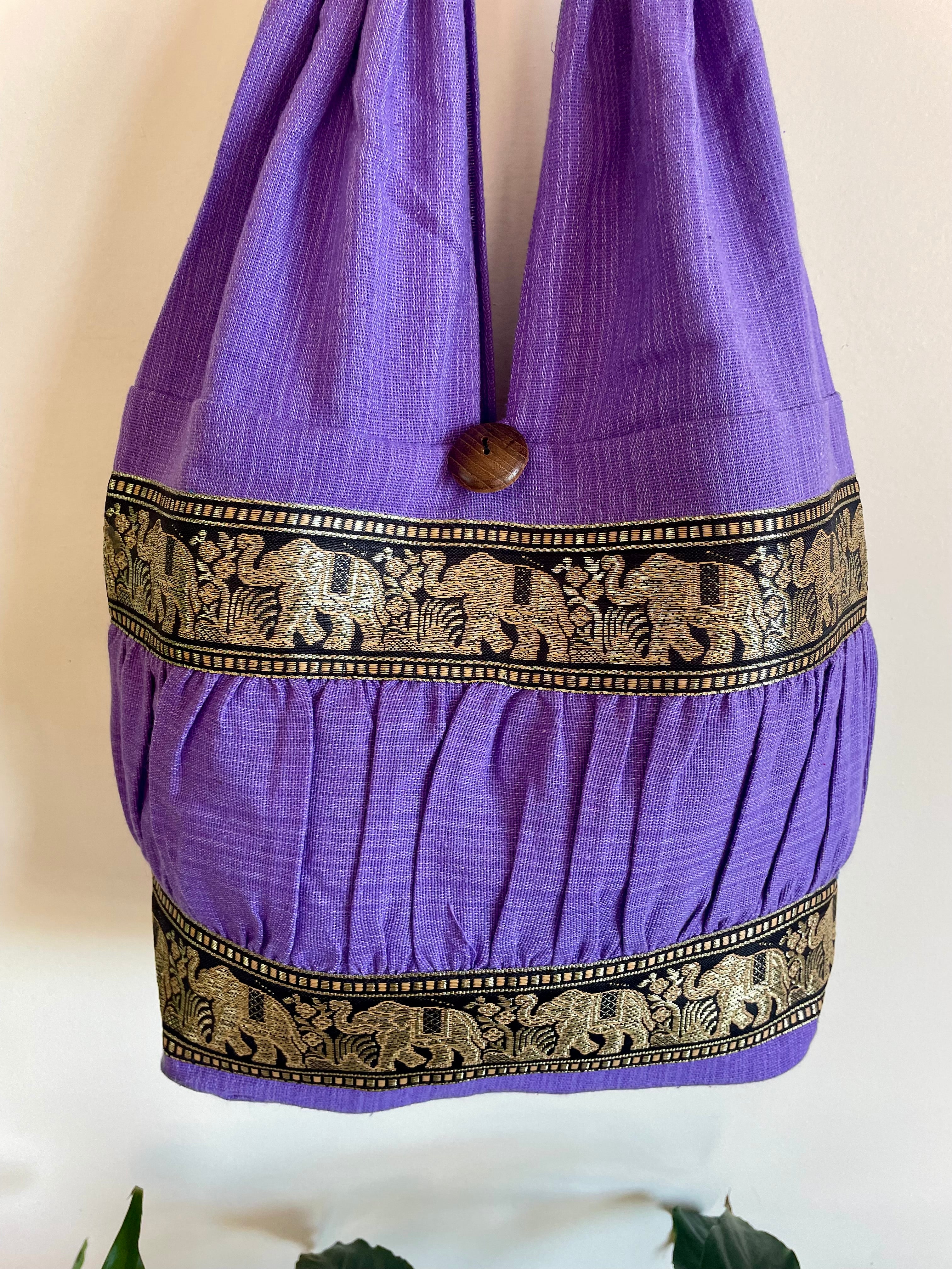 Hobo Style Elephant Cotton Bag