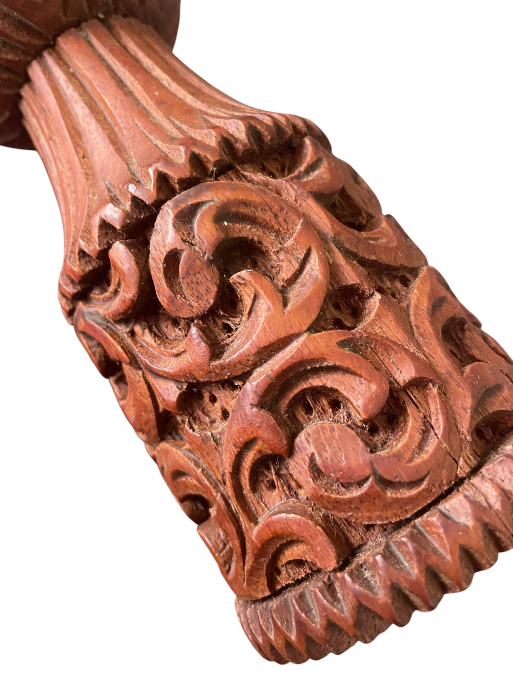 Hand carved Wooden Candle Holder