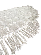 PL cream crochet vintage shawl