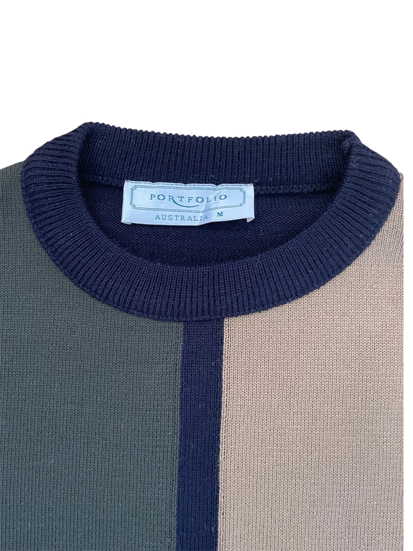 Colour Block Vintage 90s Knit Jumper