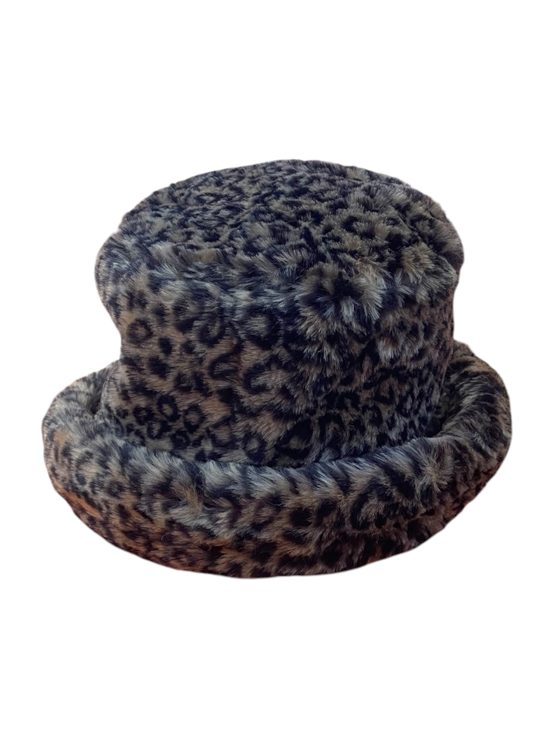 Leopard Print Faux Fur Hat