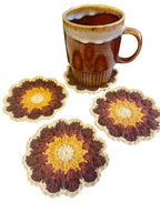 Crochet Retro Flower Coasters