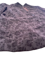 Vintage 90s Chocolate Brown Jacquard Blazer