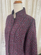 Purple Tone Chevron Tweed Blazer