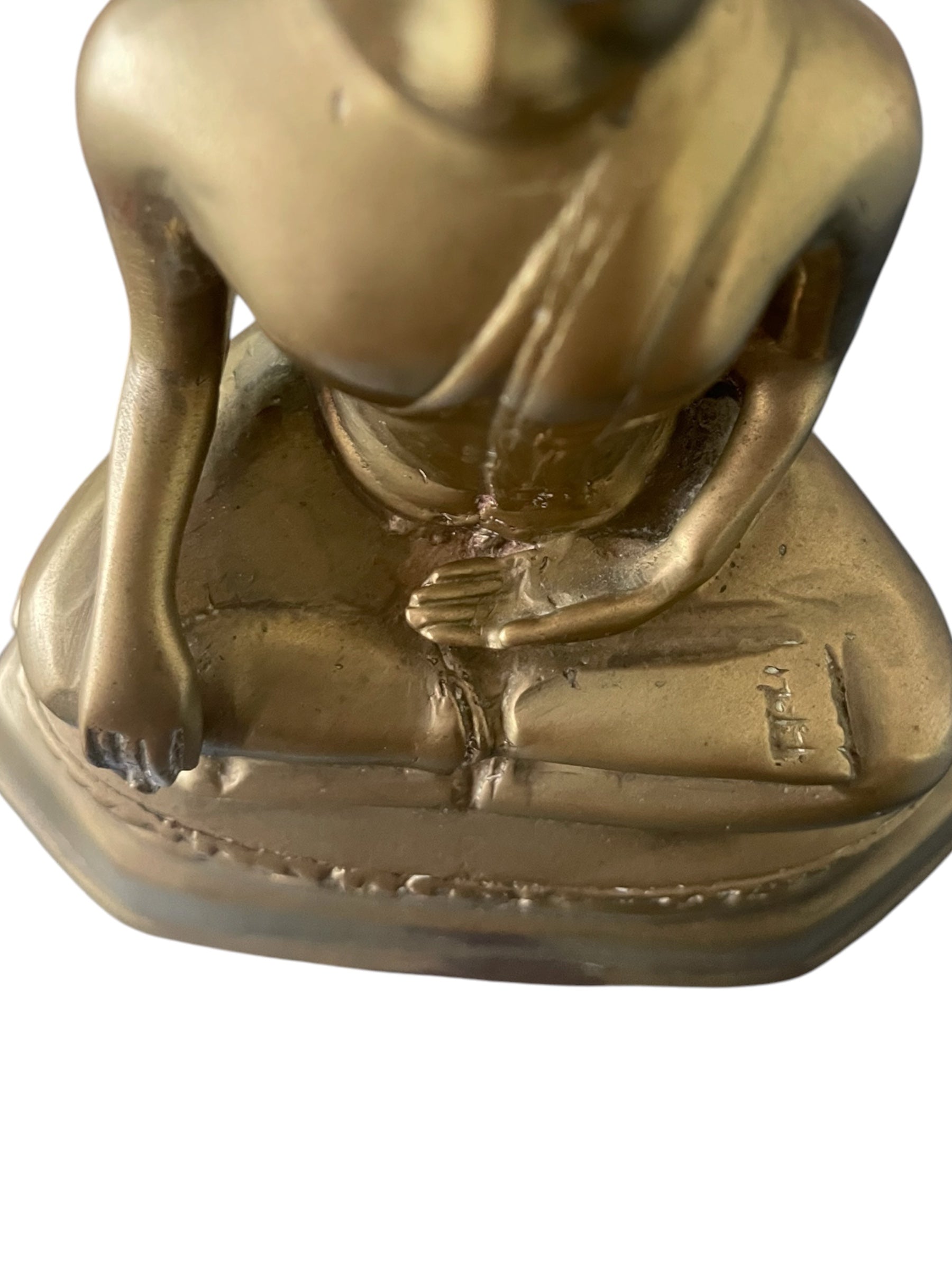 Hollow Brass Buddha Statue 17cm