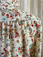 Vintage Alexon Sportset British Prairie Dress – High Neck Ruffle Floral Midi - Sz 12