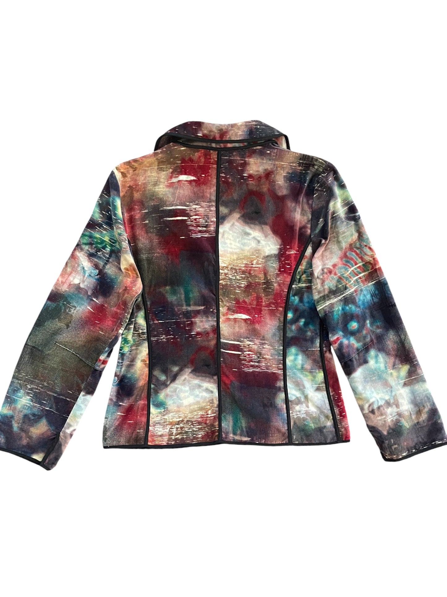 Velveteen Multicoloured Jacket with Leopard Print Lining