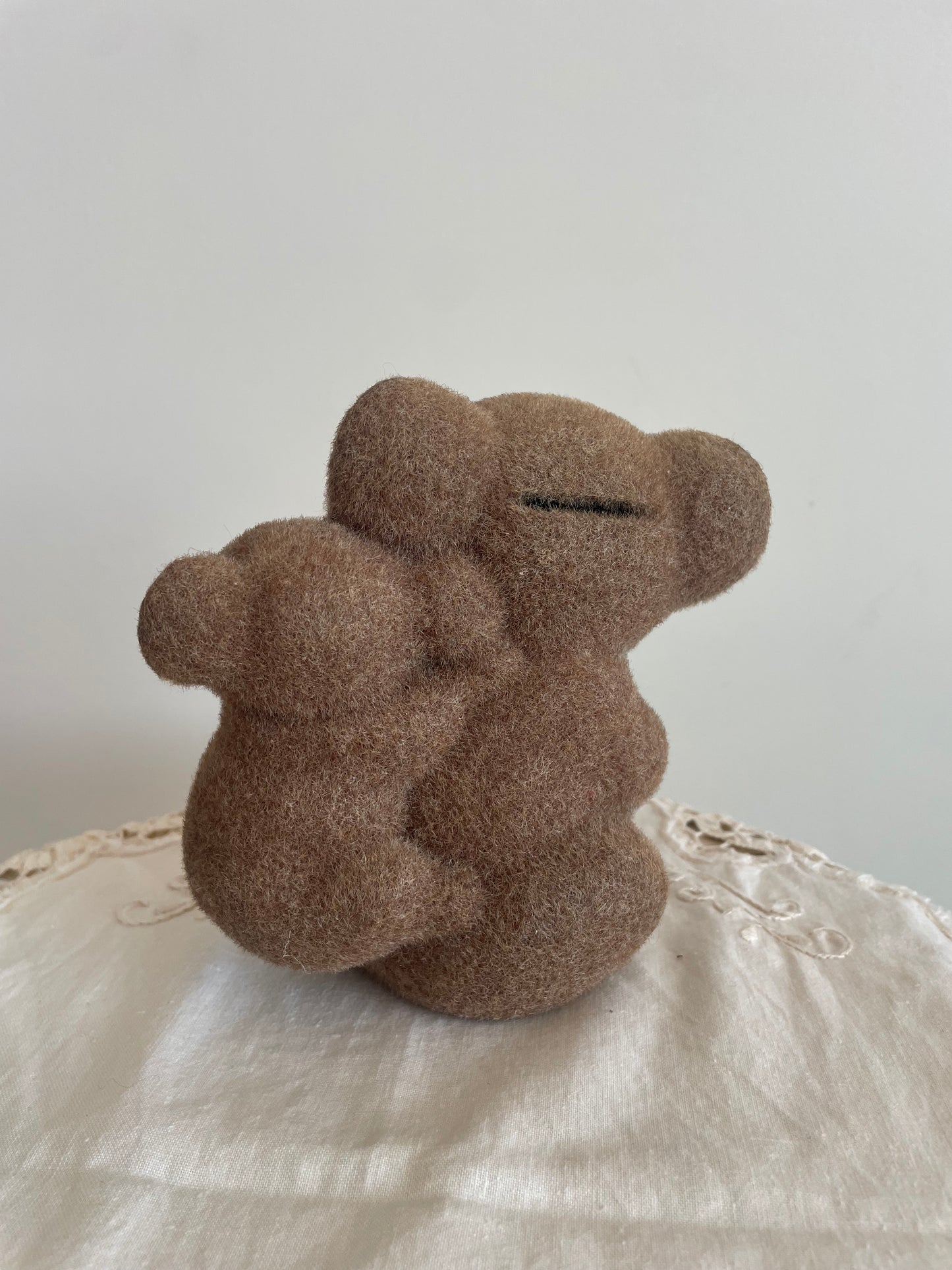 60s/70s Flocked Koala & Baby Money Box