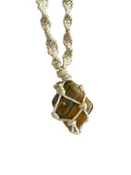 Hemp Necklace with Tigers Eye Tumble