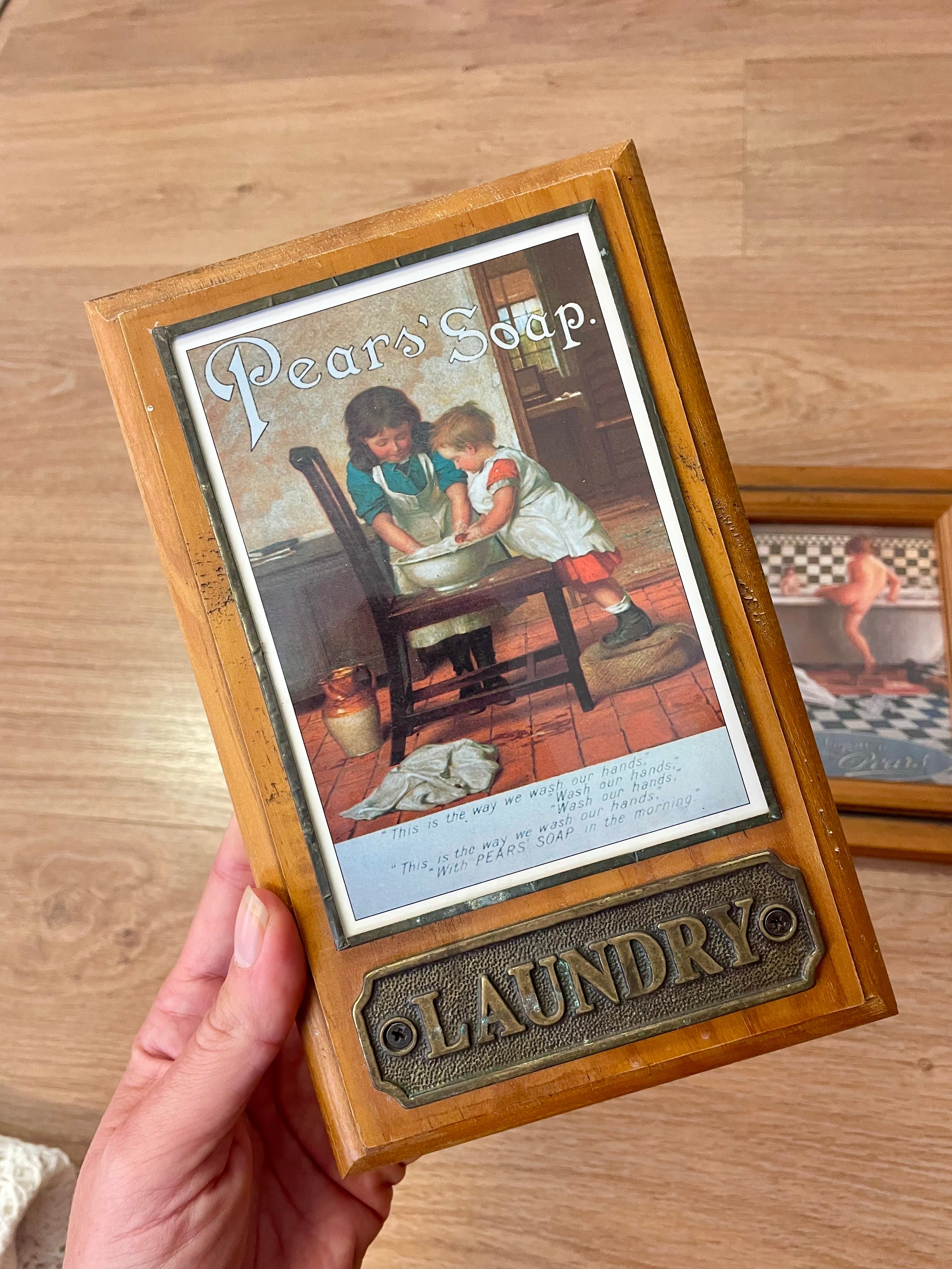 Pears Soap Vintage Memorabilia Frame Print & Plaque Set