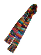 Crochet Multicolour Extra Long Fringed Scarf