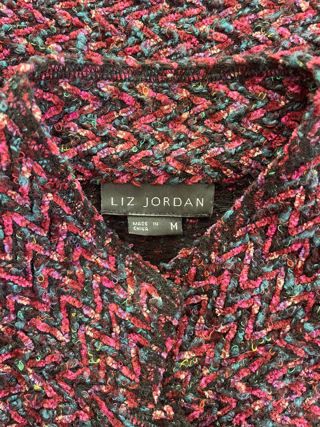Purple Tone Chevron Tweed Blazer