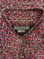 Purple Tone Chevron Tweed Blazer
