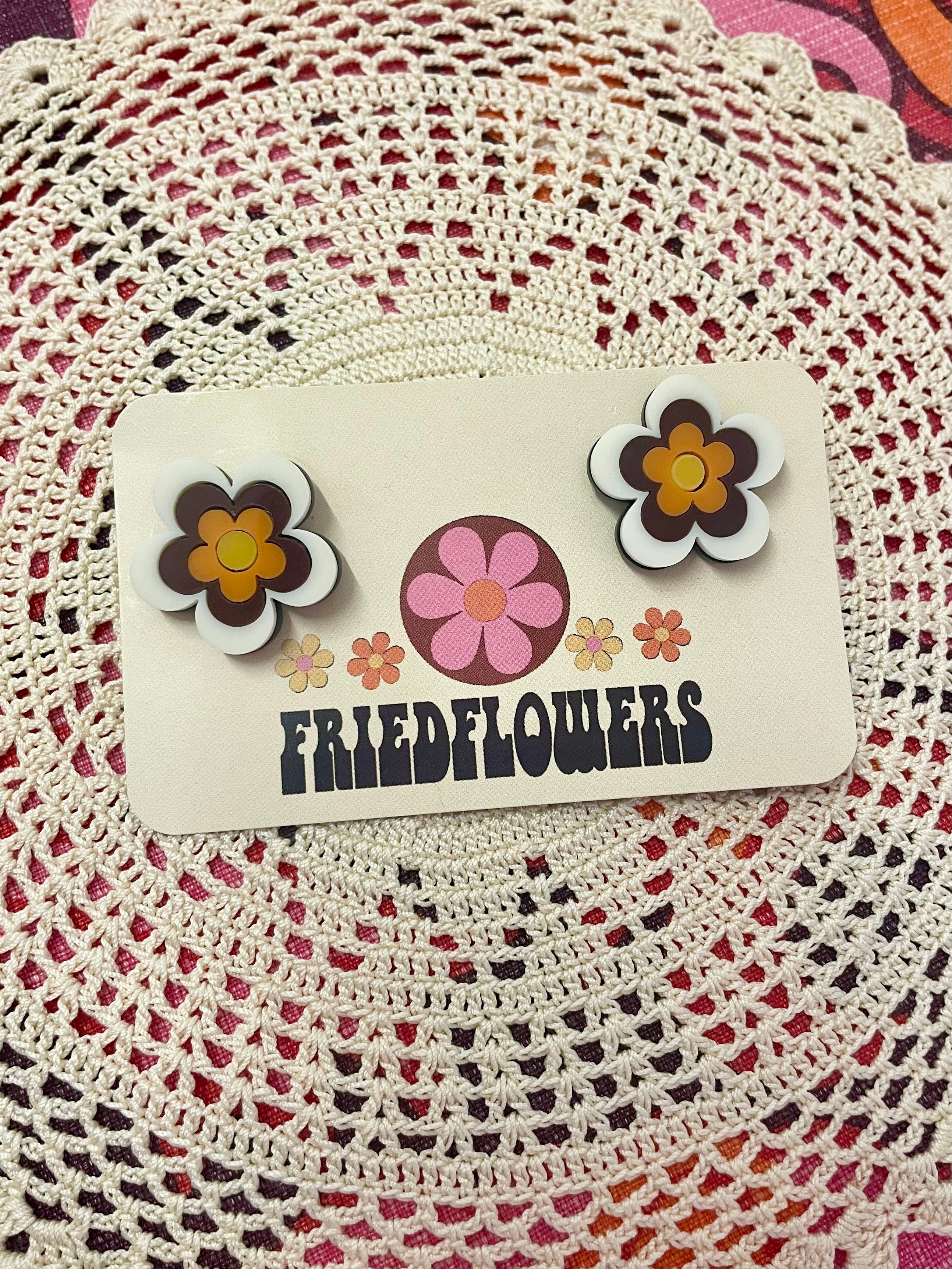Retro Groovy Flower stud earrings