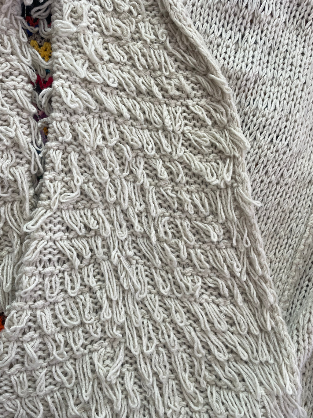 Loopy Mid Length Knit Cardigan