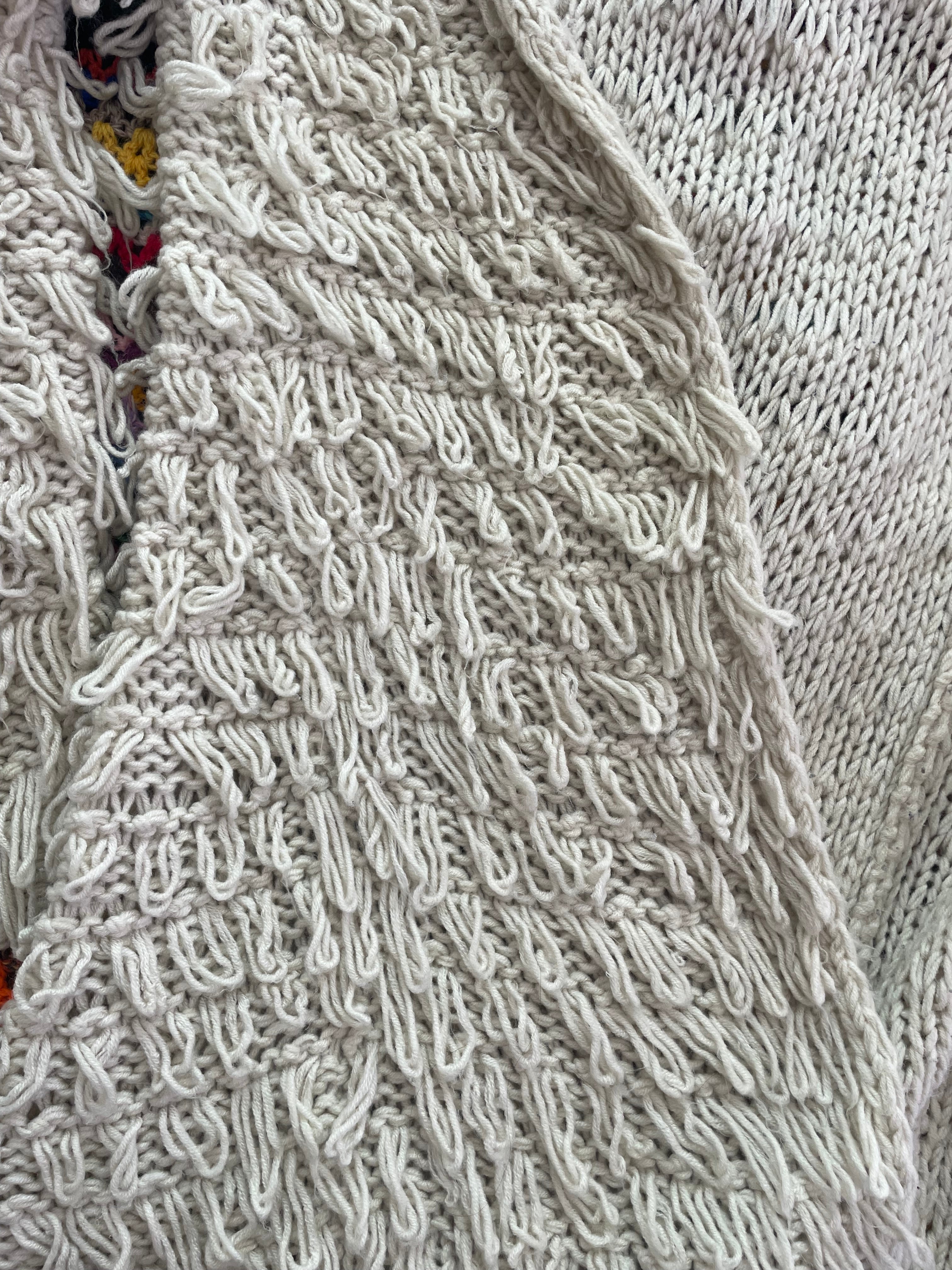 Loopy Mid Length Knit Cardigan