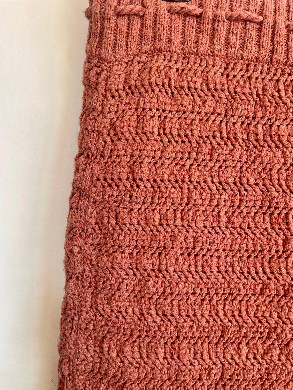 Ghanda Brown Knitted Pencil Skirt
