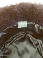 Y2K Black Faux Fur small Brimmed hat