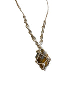 Hemp Necklace with Tigers Eye Tumble