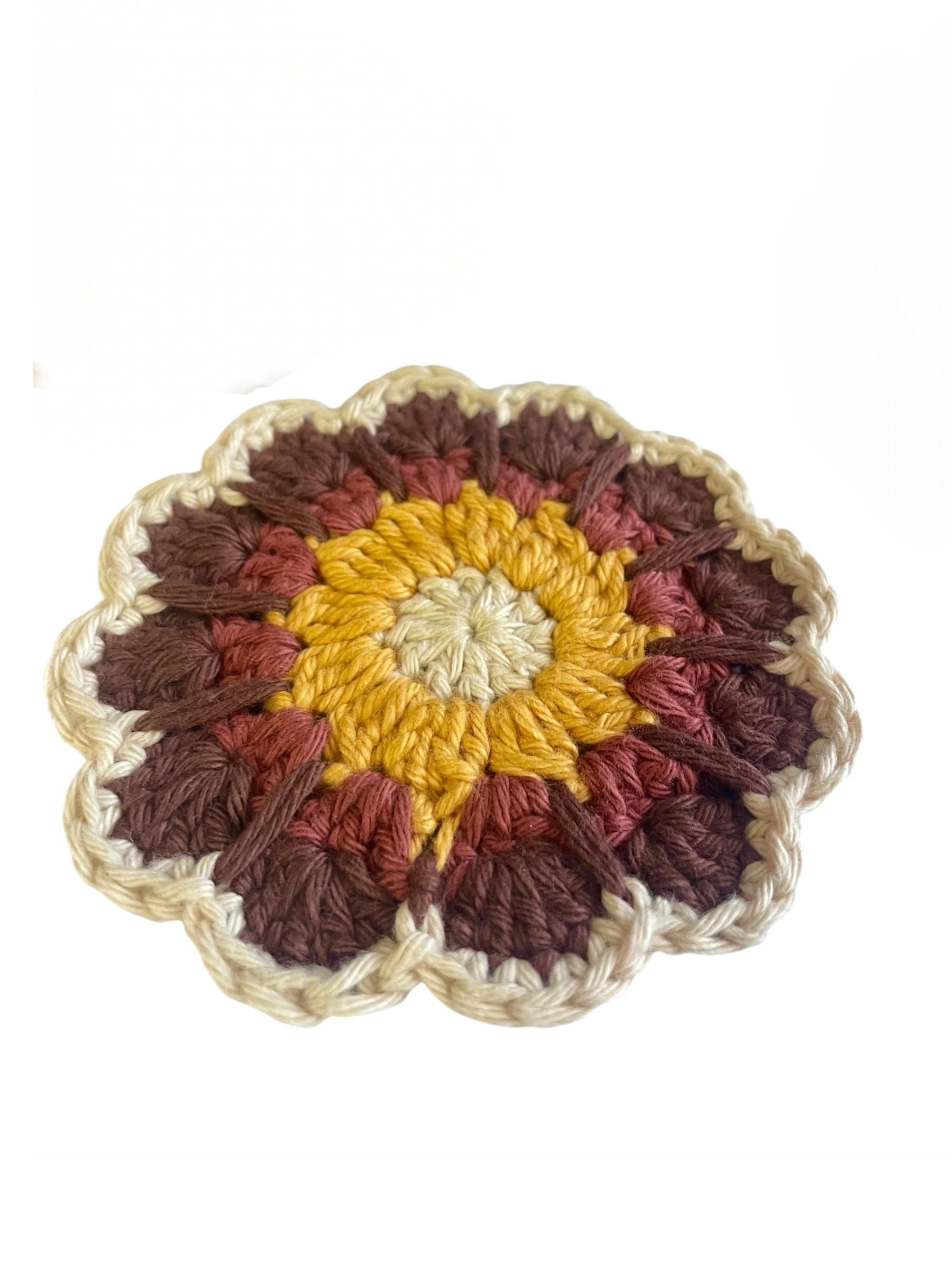 Crochet Retro Flower Coasters