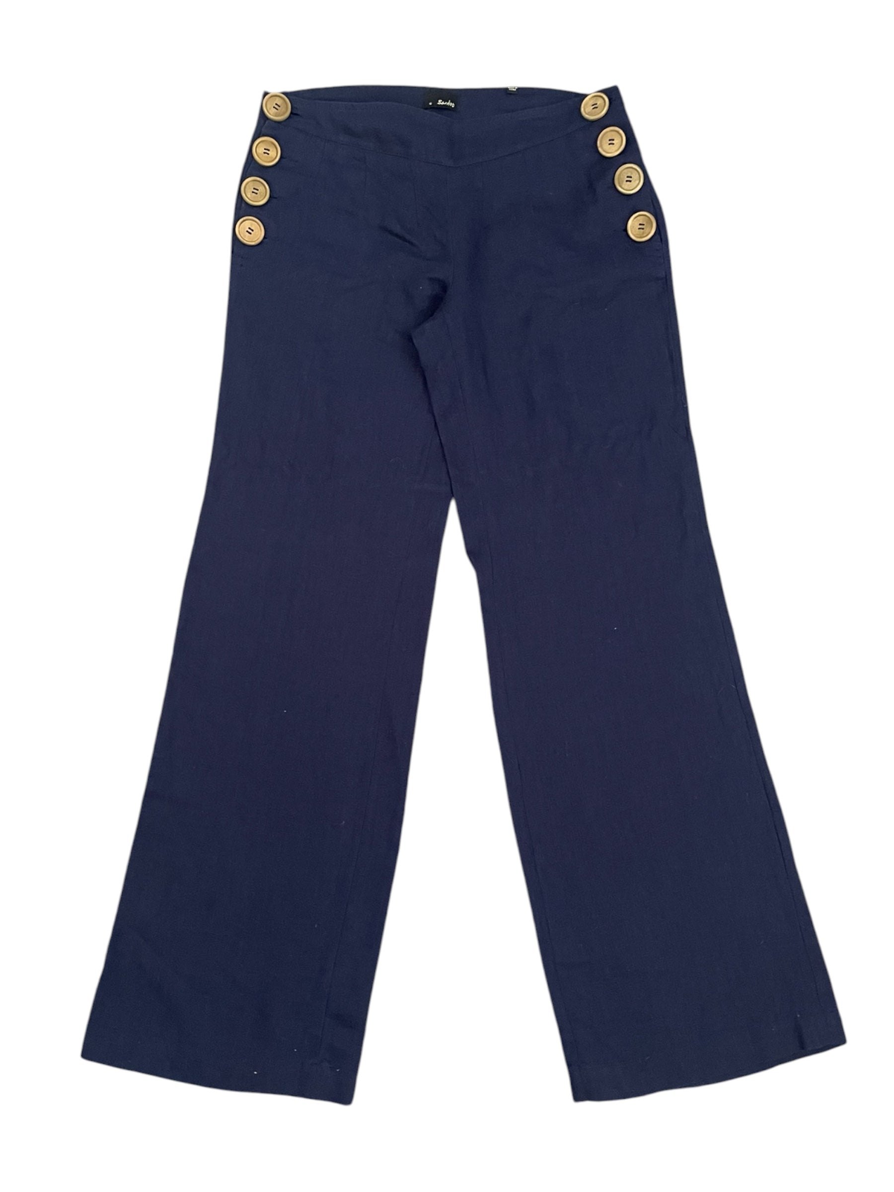 Navy Blue Button Up Trousers