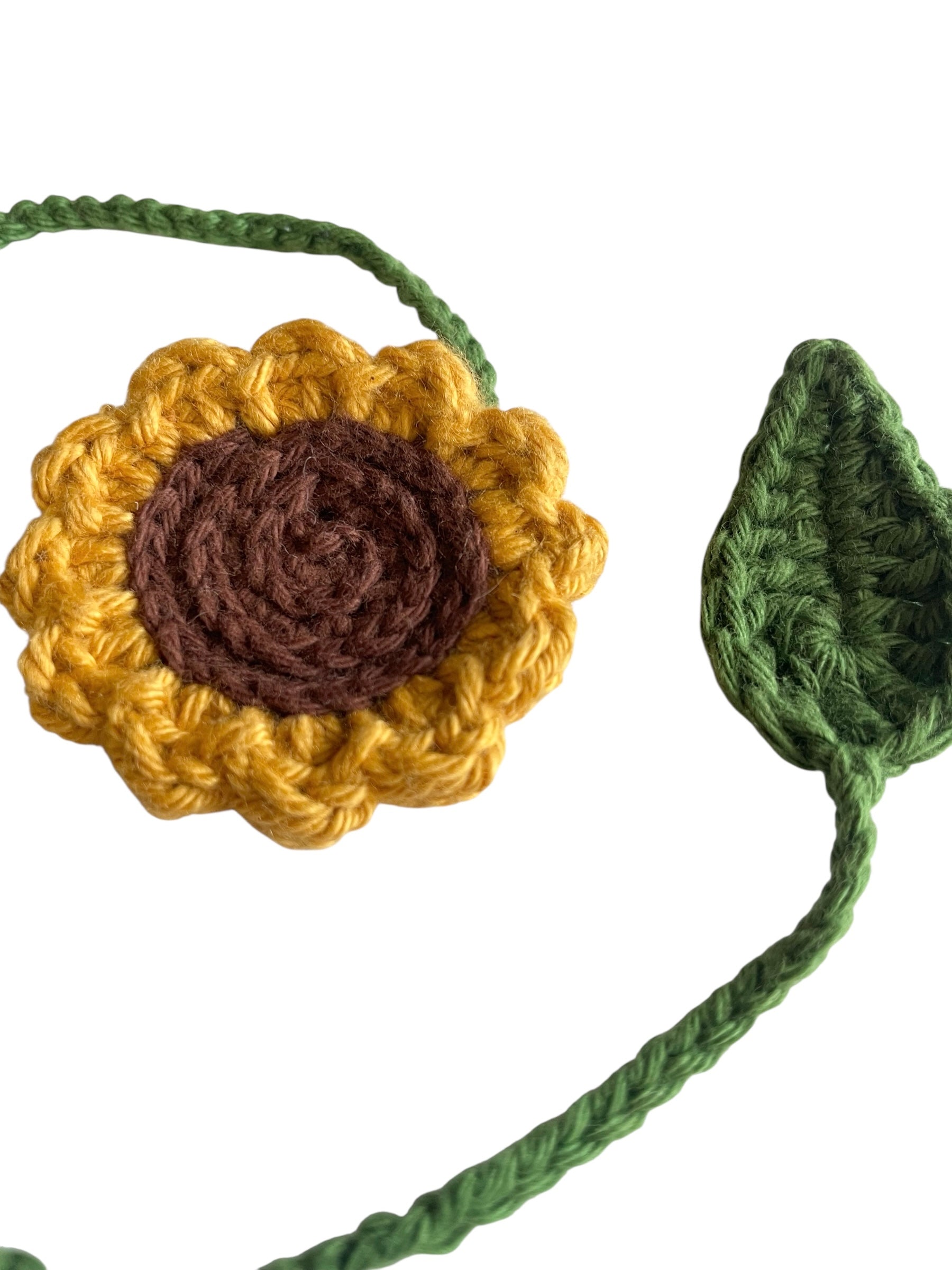 Sunflower bookmark in deep green