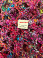 Boho Recycled Sari Silk Crochet Cardigan - Fairycore Open Knit