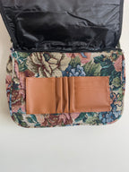Vintage Style Tapestry Handbag with Adjustable Strap