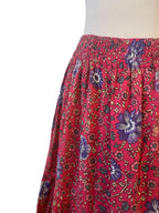 Pre-Loved Red floral maxi skirt - Sz 10