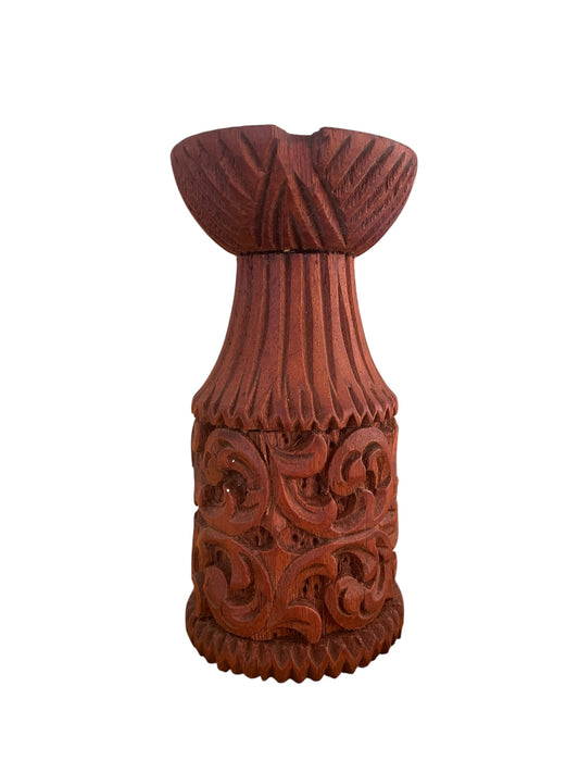 Hand carved Wooden Candle Holder