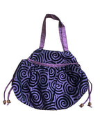 Short Strap Velvet Swirl Shell Hobo Bag