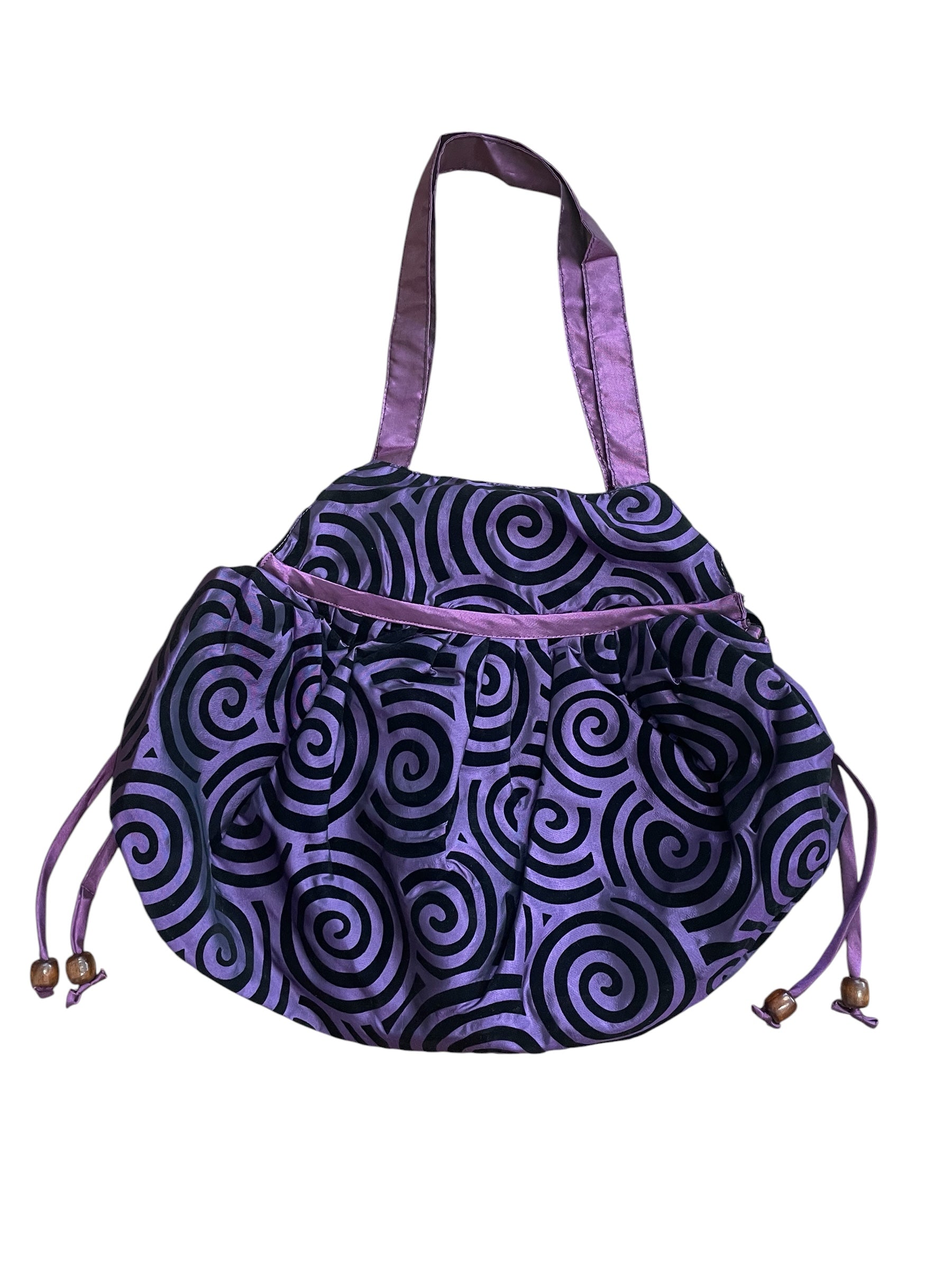 Short Strap Velvet Swirl Shell Hobo Bag