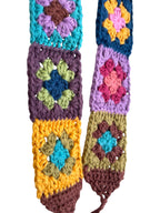 Multicolour Crochet Granny Square Tie up Belt