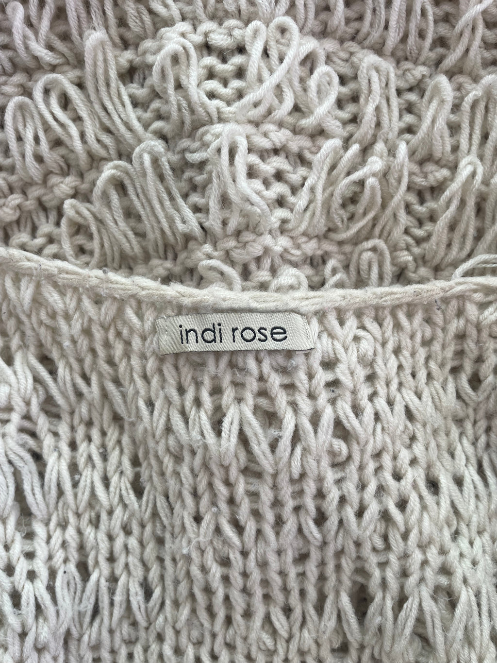 Loopy Mid Length Knit Cardigan