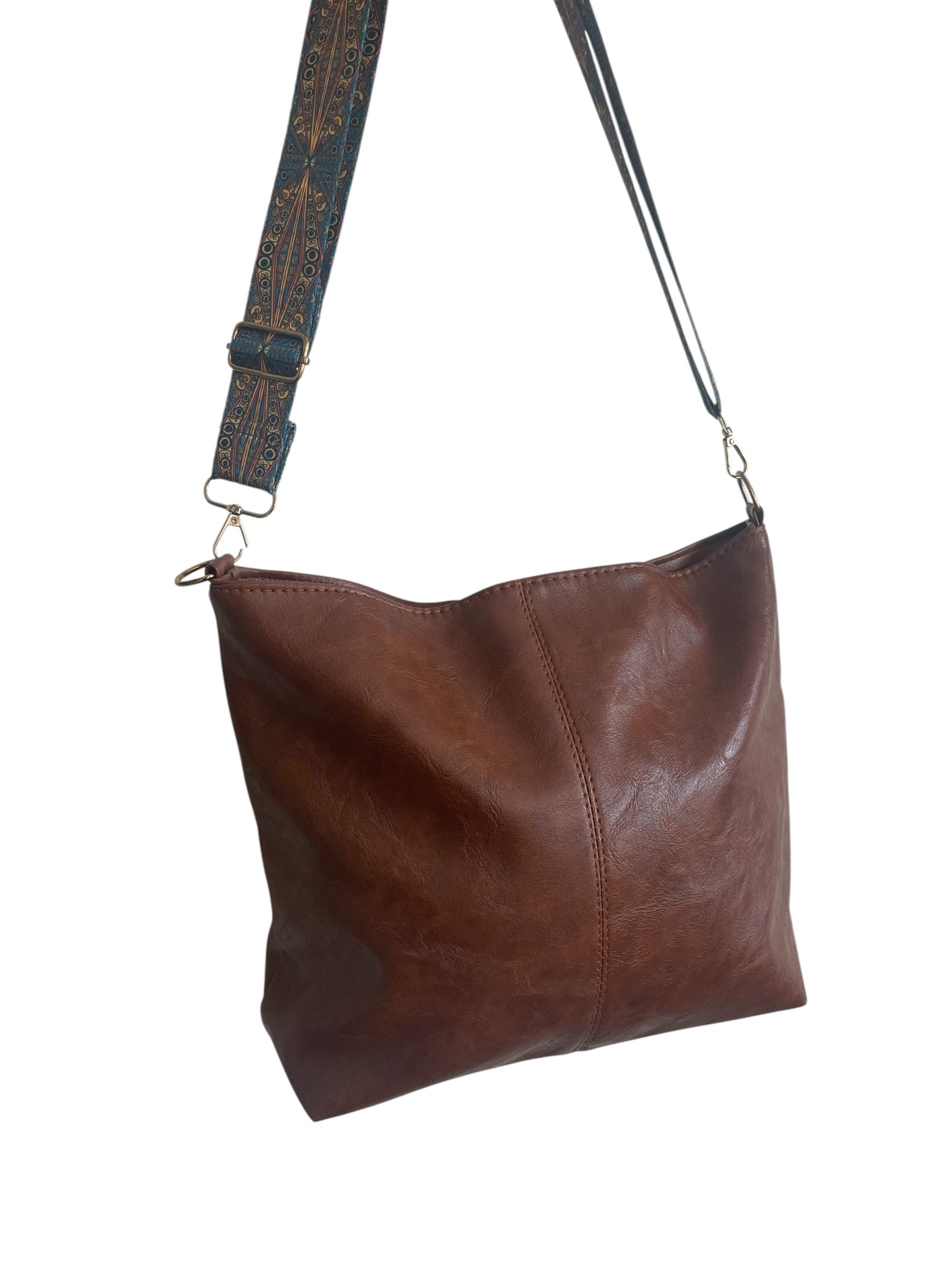 Faux Leather Chocolate Brown Bag
