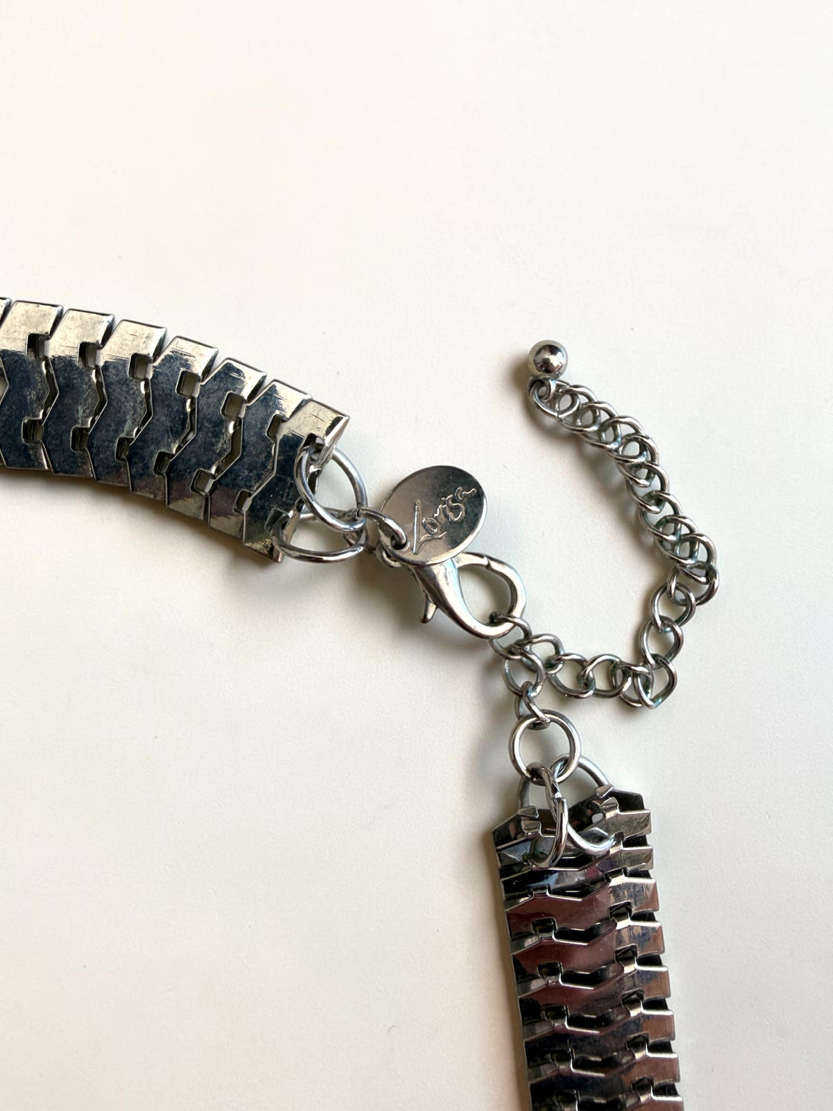 Lovisa Chunky Silver Boho Statement Necklace - Black Bead Tribal Bib Choker